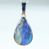 Natural Australian Boulder Opal Silver Pendant - Australian Opal Shop