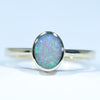 Natural Australian Opal Gold Ring - Australian Opal Shop