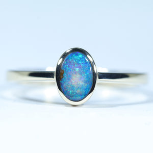 Natural Australian Boulder Opal Gold Ring - Australian Opal Shop