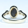 Natural Solid Australian Boulder Opal and Diamond Gold Ring - Size 6.5  US Code - V42