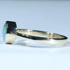 Natural Solid Australian Boulder Opal Gold Ring - Size 6.25  US Code - V40