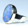 Natural Solid Australian Boulder Opal Gold Ring - Size 8.25 Code - V33