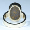 Natural Solid Australian Boulder Opal Gold Ring - Size 8.25 Code - V33