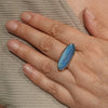 Natural Solid Australian Boulder Opal Gold Ring - Size 7.75 Code - V34