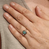 Natural Solid Australian Boulder Opal and Diamond Gold Ring - Size 6.5  US Code - V42