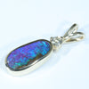 10k Gold - Solid Queensland Boulder Opal - Natural Diamond