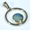 Natural Solid Australian Boulder Opal Gold Pendant (7mm x 7mm) Code - Z85