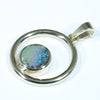 Natural Solid Australian Boulder Opal Gold Pendant (7mm x 7mm) Code - Z85