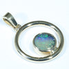 Natural Solid Australian Boulder Opal Gold Pendant (7mm x 7mm) Code - Z85