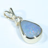 Lightning Ridge Dark Opal and Diamond Gold Pendant (9mm x 7mm) Code - Z96