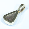 Natural Australian Boulder Opal and Diamond Gold Pendant (11mm x 7mm) Code - Z93