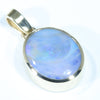 Natural Solid Australian Boulder Opal Gold Pendant (11mm x 9mm) Code - Z100