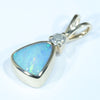 10k Gold - Solid Queensland Boulder Opal - Natural Diamond