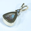 Natural Australian Boulder Opal and Diamond Gold Pendant (7.5mm x 6.5mm) Code - Z98