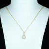 Solid White Opal Gold and Diamond Pendant - Australian Opal Shop - Gold Coast 