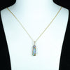 Gold Opal and Diamond Pendant - Australian Opal Shop - Gold Coast