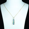 Gold Opal and Diamond Pendant - Australian Opal Shop - Gold Coast