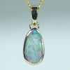 Natural Australian Boulder Opal Gold Pendant - Australian Opal Shop