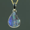 Natural Australian Boulder Opal Gold Pendant - Australian Opal Shop