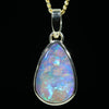 Natural Australian Solid Queensland Boulder Opal Gold Pendant