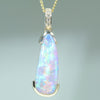 Stunning Natural Queensland Pipe Opal Gold and Diamond Pendant