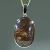 Queensland Boulder Opal Matrix Gold Pendant (23mm x 16mm) Code - Z63