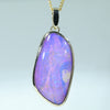 Natural Australian Queensland Pipe Opal Gold Pendant