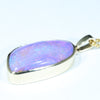 Natural Solid Australian Pipe Opal Gold Pendant (24mm x 13mm) Code - Z108