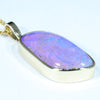 Natural Solid Australian Pipe Opal Gold Pendant (24mm x 13mm) Code - Z108