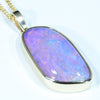 Natural Solid Australian Pipe Opal Gold Pendant (24mm x 13mm) Code - Z108