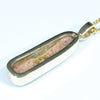 Natural Solid Australian Pipe Opal and Diamond Gold Pendant (25mm x 7mm) Code - Z103