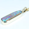 Natural Solid Australian Pipe Opal and Diamond Gold Pendant (25mm x 7mm) Code - Z103