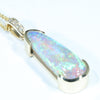 Natural Solid Australian Pipe Opal and Diamond Gold Pendant (22mm x 9mm) Code - Z105