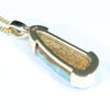 Natural Solid Australian Pipe Opal and Diamond Gold Pendant (22mm x 9mm) Code - Z105