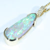 10k Gold  - Solid Queensland Pipe Opal - Natural Diamonds