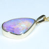 Natural Solid Australian Pipe Opal Gold Pendant (20mm x 14mm) Code - Z11