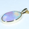 Natural Solid Australian Pipe Opal Gold Pendant (19mm x 12.5mm) Code - Z109