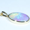 Natural Solid Australian Pipe Opal Gold Pendant (19mm x 12.5mm) Code - Z109