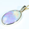 Natural Solid Australian Pipe Opal Gold Pendant (19mm x 12.5mm) Code - Z109