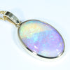 Natural Solid Australian Pipe Opal Gold Pendant (19mm x 12.5mm) Code - Z109