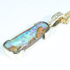 10k Gold  - Solid Queensland Pipe Opal - Natural Diamonds 