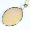 Natural Solid Australian Boulder Opal Gold Pendant (21.5mm x 15.5mm) Code - Z10