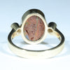 Natural Solid Australian Pipe Opal and Diamond Gold Ring - Size 7  US Code - T05