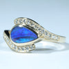 Stunning Boulder Opal Gold and Diamond Ring - Australian Opal Shop