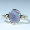 Black Opal Gold and Diamond Ring - Australian Opal Shop - Gold Coast