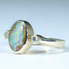 10k Gold - Solid Queensland Pipe Opal - Natural Diamonds