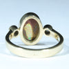 Natural Solid Australian Pipe Opal and Diamond Gold Ring - Size 5US Code - T06