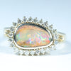 Stunning Natural Pipe Opal and Diamond Gold Ring - Australian Opal Shop