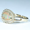 10k Gold - Solid Queensland Pipe Opal - Natural Diamonds