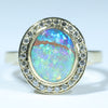 Queensland Solid Pipe Opal Gold and Diamond Ring - Australian Opal Shop